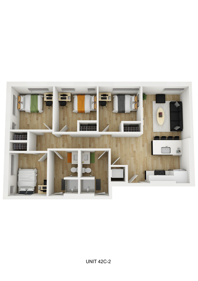 4x2 A - HERE Seattle Student Apartments