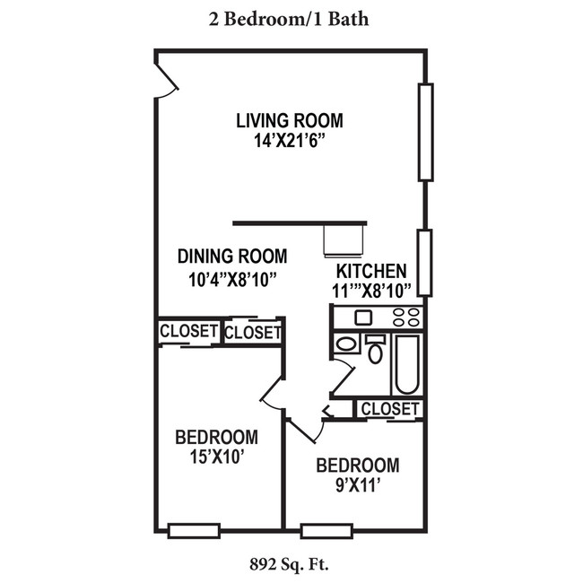 Floorplan - Crown Court Apartments