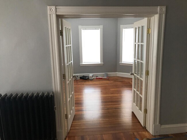French Doors Leading towards the Front Room/Bedroom from the Living Area - 11 Mt Vernon St