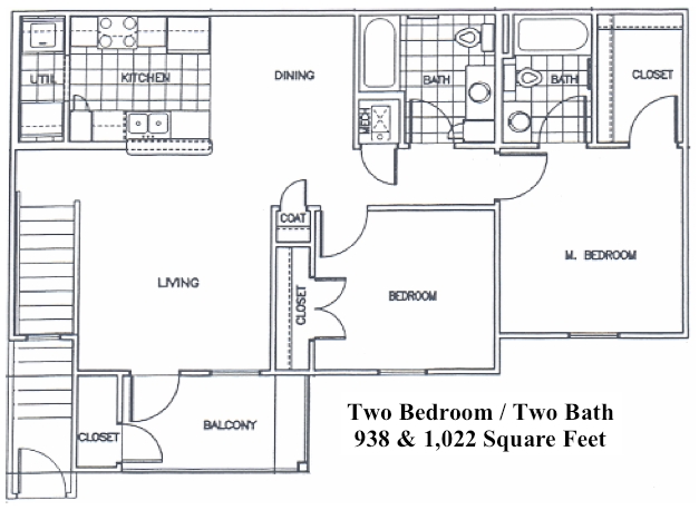 Two Bedroom / Two Bath - Mill Creek Village