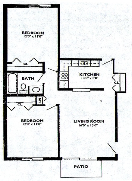 2BR/1BA - Mansard Lane Apartments