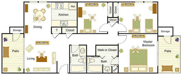 Floorplan - Rivercourt Apartments