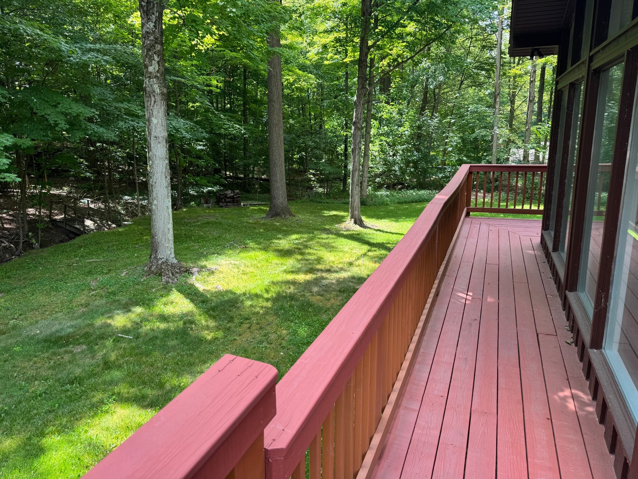 Deck View of back yard - 1466 Lake Roger Dr