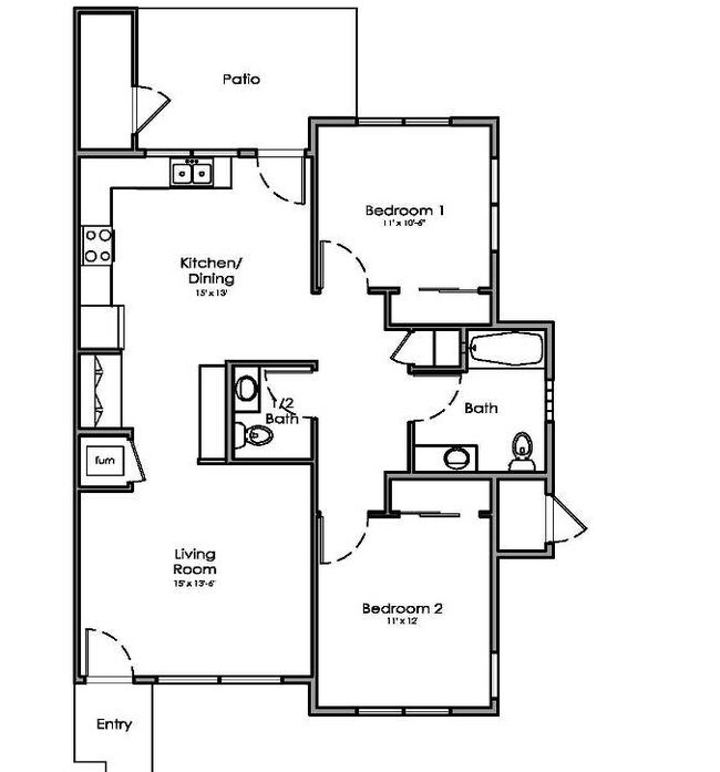 1 storey 2BR/1.5BA - Provincetowne Green