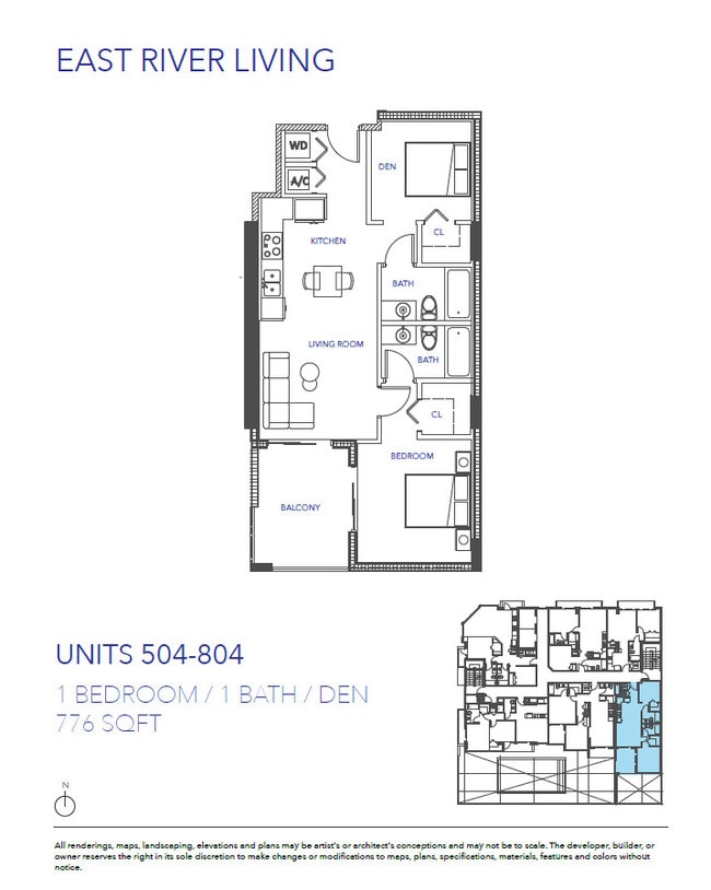 1 Bed x 1 Bth | 776 SF - East River Living – Elevated in Little Havana.