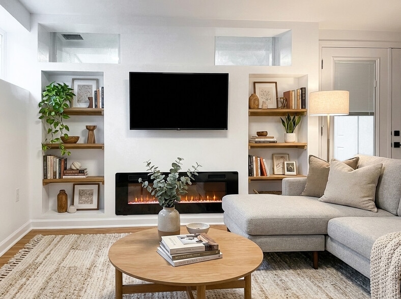 pacious multi-purpose room with fireplace and French doors (2025 addition) - 6471 Grommet Dr