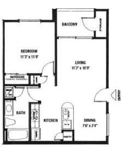1BR/1BA - Oasis at Mesa Palms Retirement Community