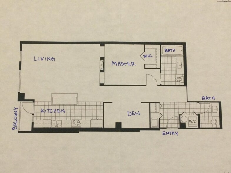 Floor Plan. 1075 Sq Ft - 81 Clay St