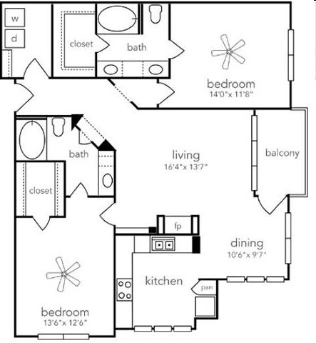2BR/2BA - The Brazos