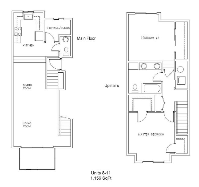 Two Bedroom Units 8-11 - The Elmore