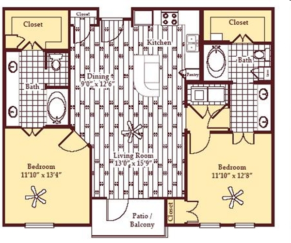 2BR/2BA - Portofino at Las Colinas