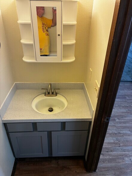 The half-bath has been updted recently - 1205 Randolph St