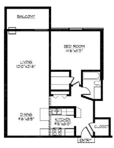 1BR/1BA - Astor Place Of Edina