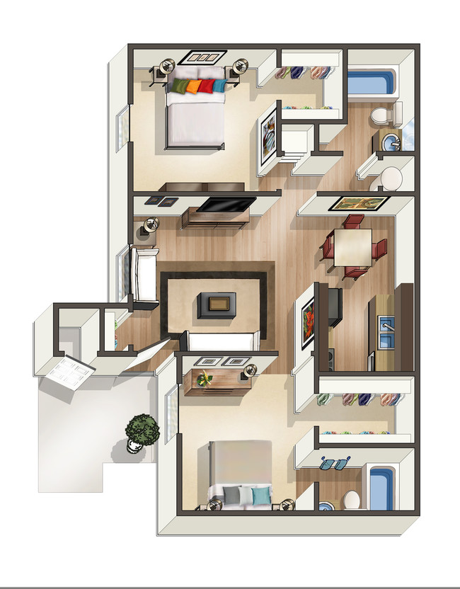 Floorplan - Echo Trail Apartments