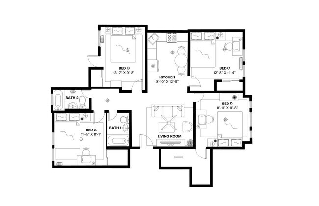 Building Photo - Room in Shared 4 bed/2 bath home