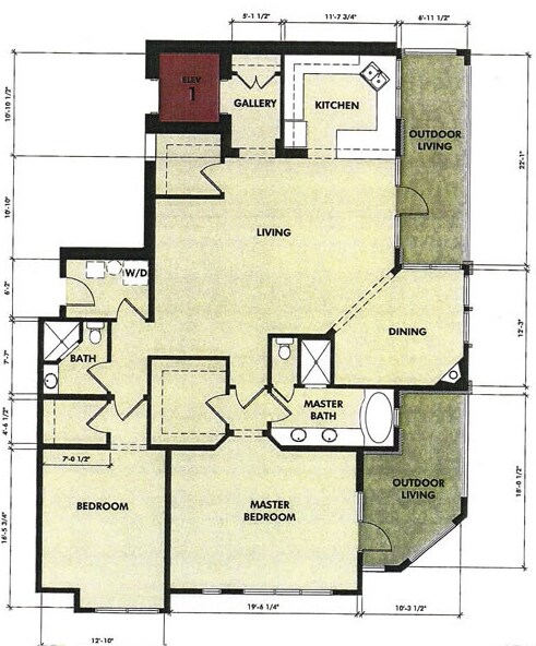 2BR/2BA - The Overlook at Westover Hills