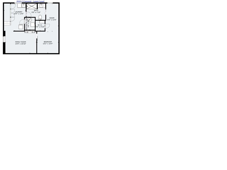 Floor Plan - Lower Level - 2515 E Crescent St