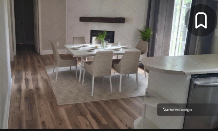 Dining room virtual decor - 805 N 1st Ave
