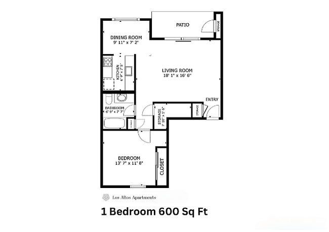 1 Bedroom - Los Altos Apartments