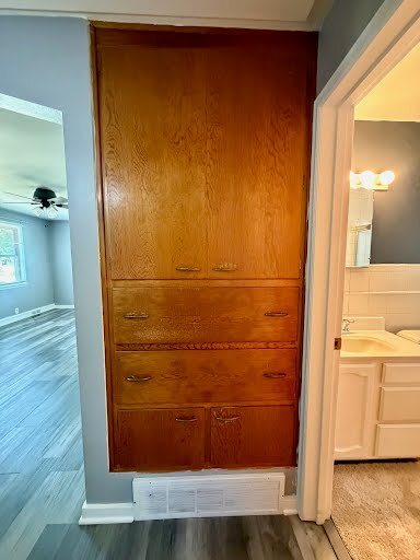 hallway storage - 1217 MacArthur Ave