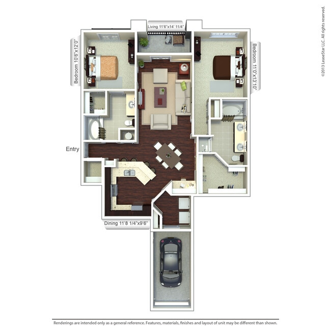 Floorplan - Valencia Place Apartments