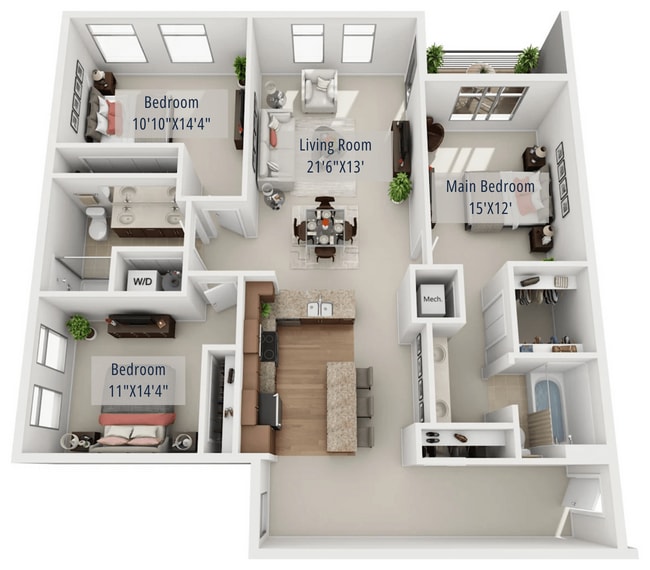 Floorplan - The Enclave Luxury Apartments