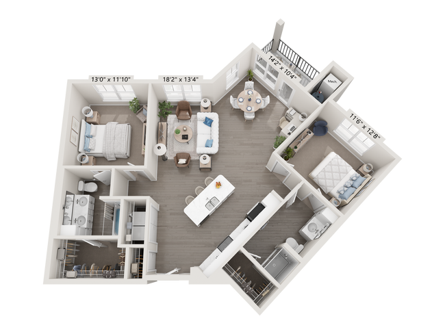 Floorplan - Attain at Chic's Beach (Haven Residences)