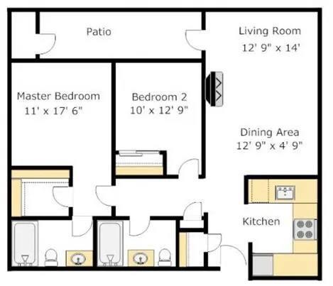 Floorplan - Del Norte Place Apartment Homes