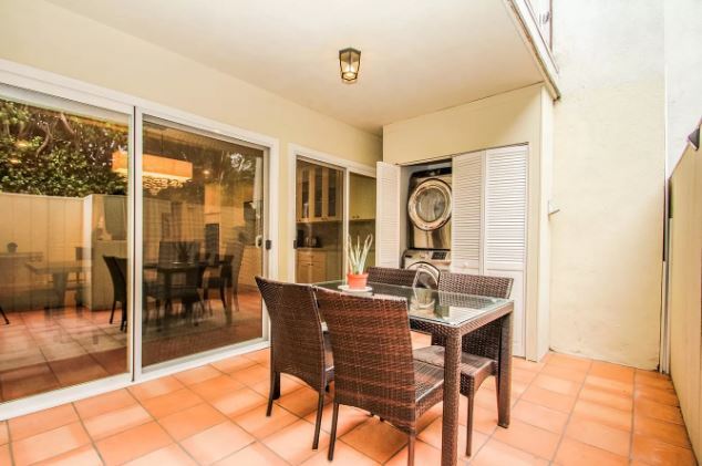 Patio with the apartment - 423 S Rexford Dr