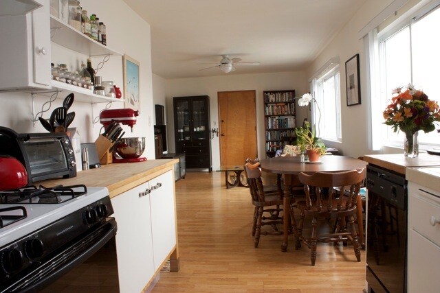 Dining Area & Living Room from the Kitchen - 110 Brooks Ave