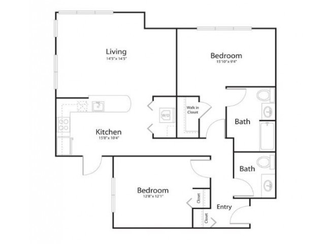 Floor plan 2b2 - Waterline