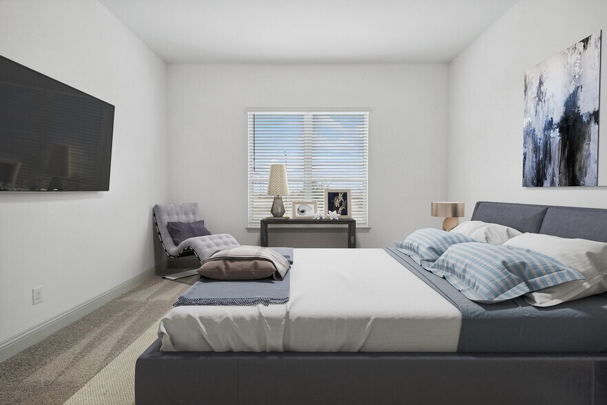 Primary Bedroom - Virtually Staged - 4213 Shavano Dr