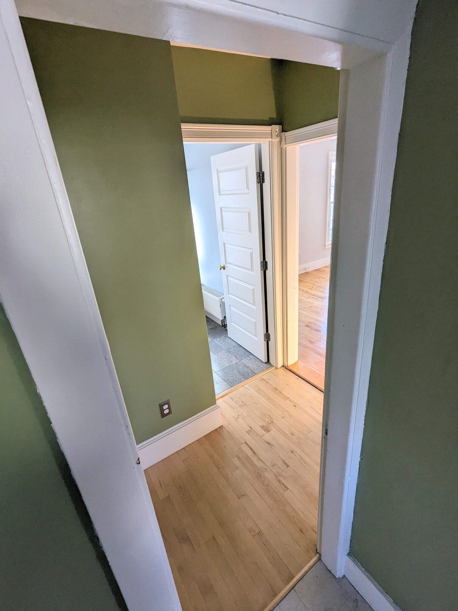 Hallway and Closet Between Kitchen, Livingroom, and Bathroom. - 56 Rackleff St