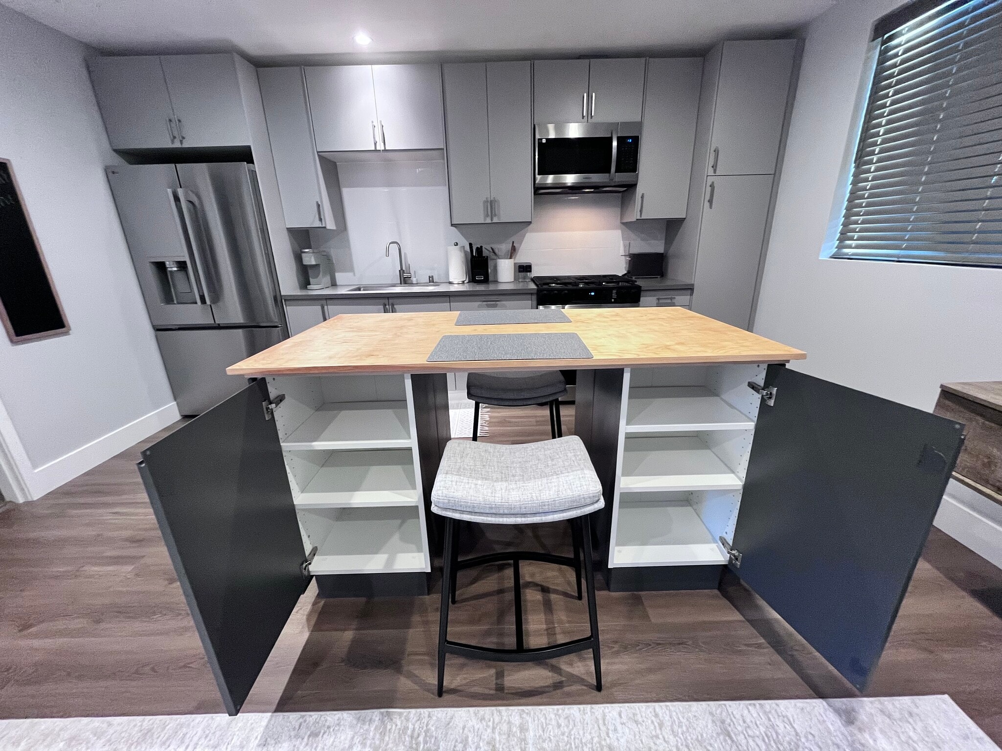 Kitchen island storage - 7718 Sedan Ave