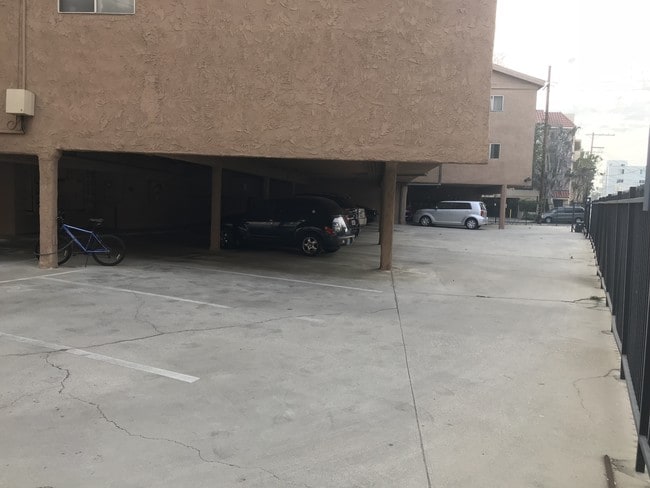 Gated Parking of bldg - Corinth Apartments
