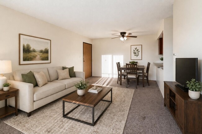 Furnished Living Room - Woodside Park Apartments