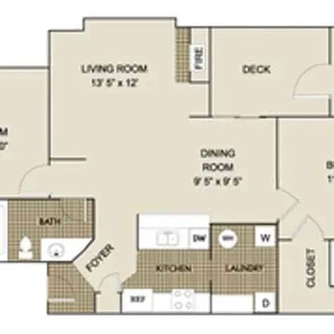 B1 - 2 Bed 2 Bath - Rise Avalon