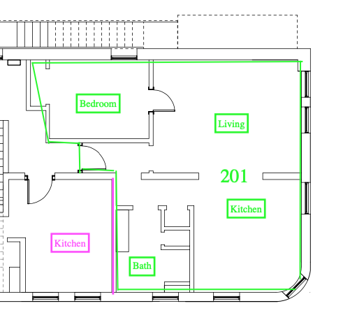 Layout of Unit 201 - 108 King St