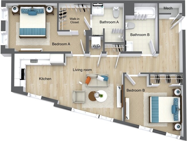 2 Bedroom 2 Bathroom - The Point at Weymouth
