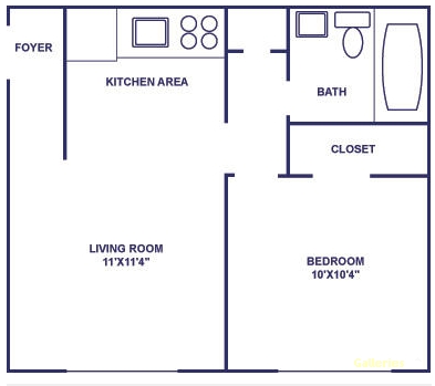 1BR/1BA - Krewstown Park Apartments