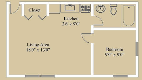 1BR/1BA - Wilshire Hills Apartments