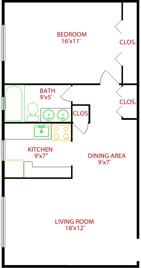 1BR/1BA - Shamrock Apartments