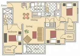 Floorplan - Olive Grove Apartment Homes