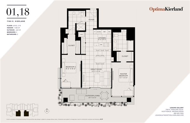 Floorplan - Optima Kierland Apartments