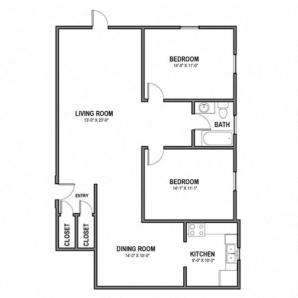 Floorplan - Hempstead Road Apartments