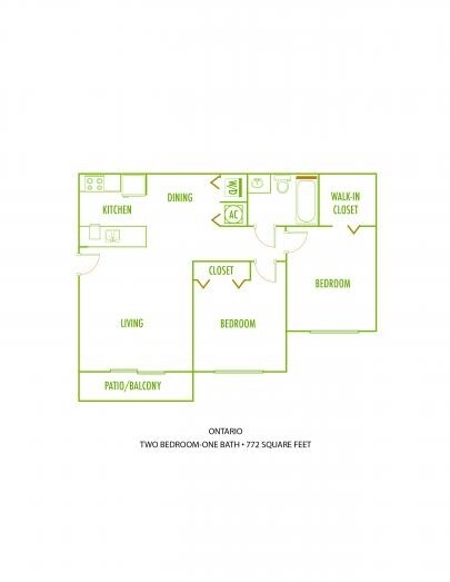 2BR/1BA - Hidden Cove Apartments