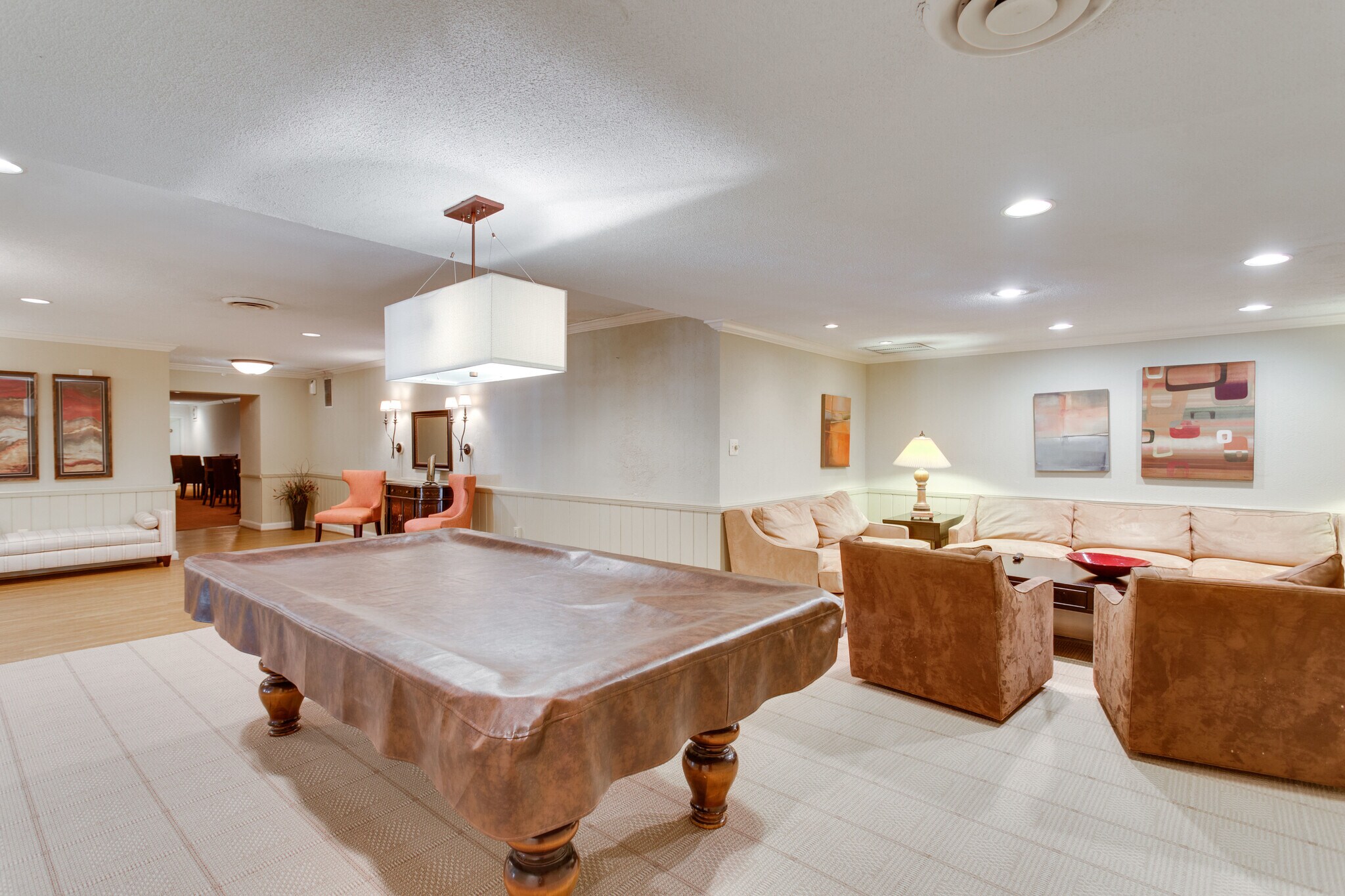 Billiards table in Club Room - 3000 Spout Run Pky