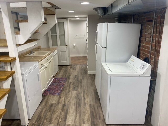 basement laundry and spare fridge - 2918 N Gaylord St