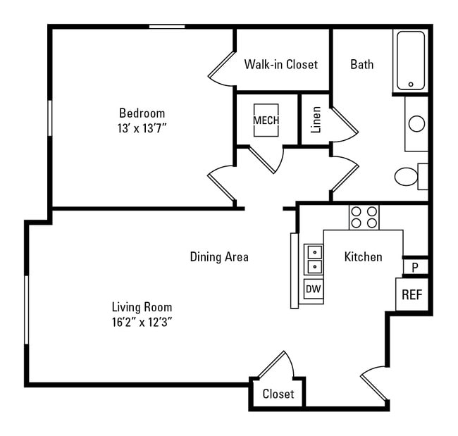Floorplan - The Marquis at the Woods Apartment Homes