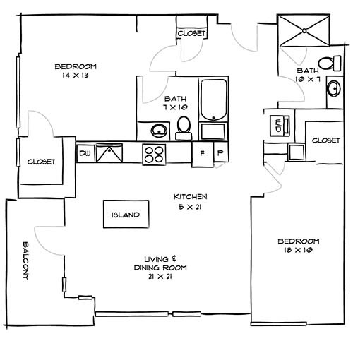 Floorplan - Indigo Apartments